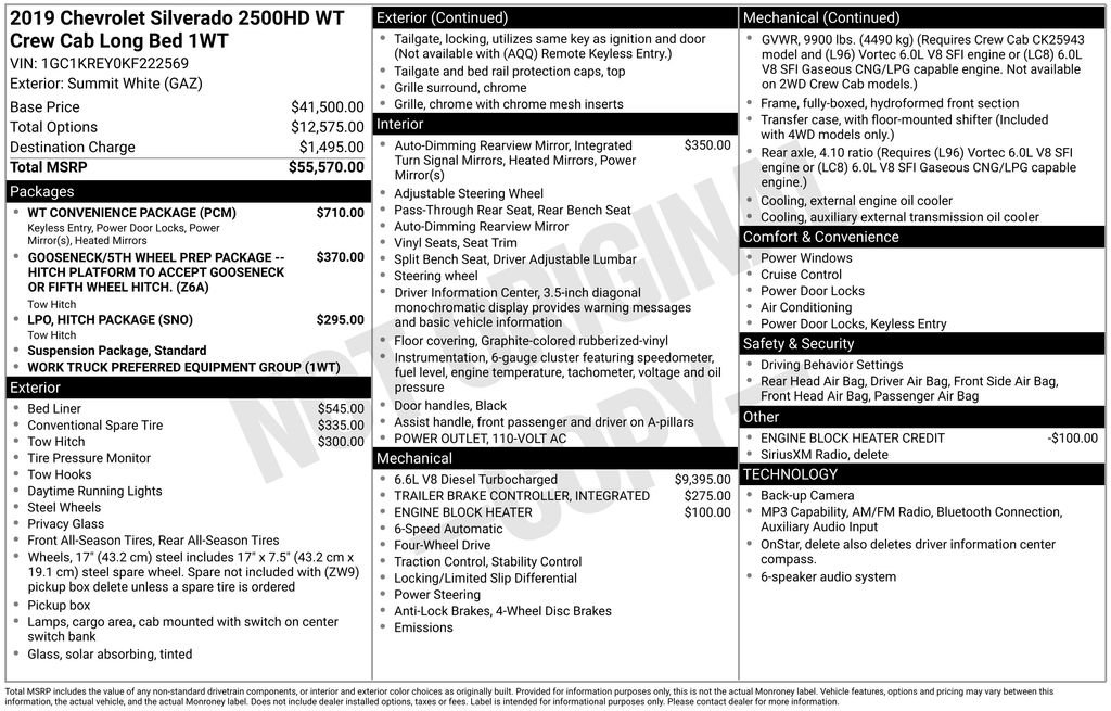 chevrolet silverado 2500hd 2019 1GC1KREY0KF222569 image chevrolet silverado 2500hd 2019 1GC1KREY0KF222569 image